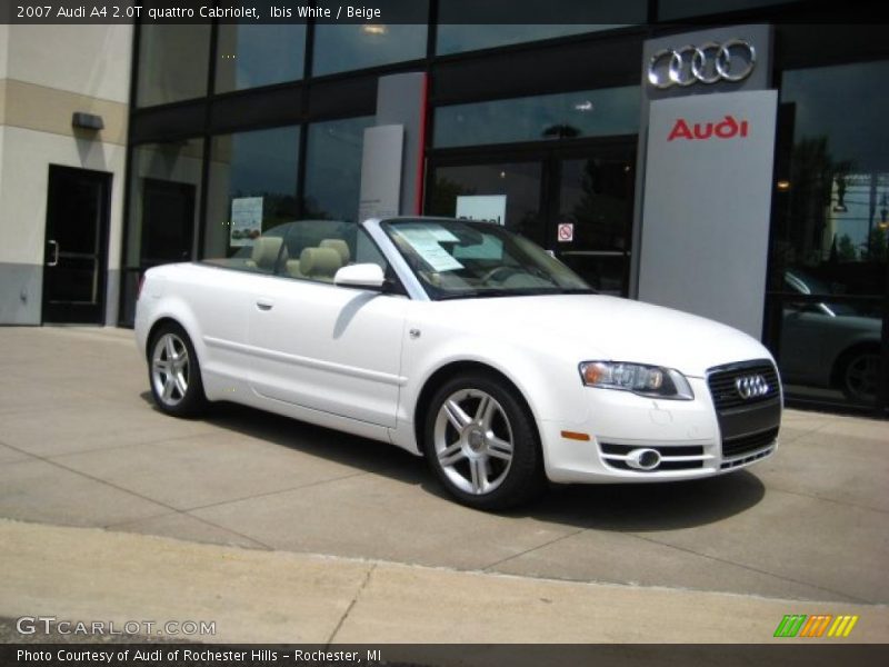 Ibis White / Beige 2007 Audi A4 2.0T quattro Cabriolet