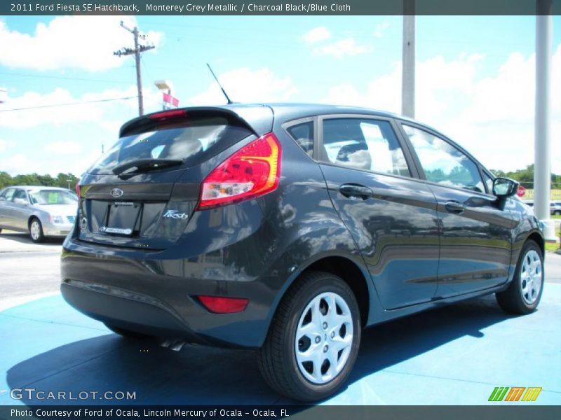 Monterey Grey Metallic / Charcoal Black/Blue Cloth 2011 Ford Fiesta SE Hatchback