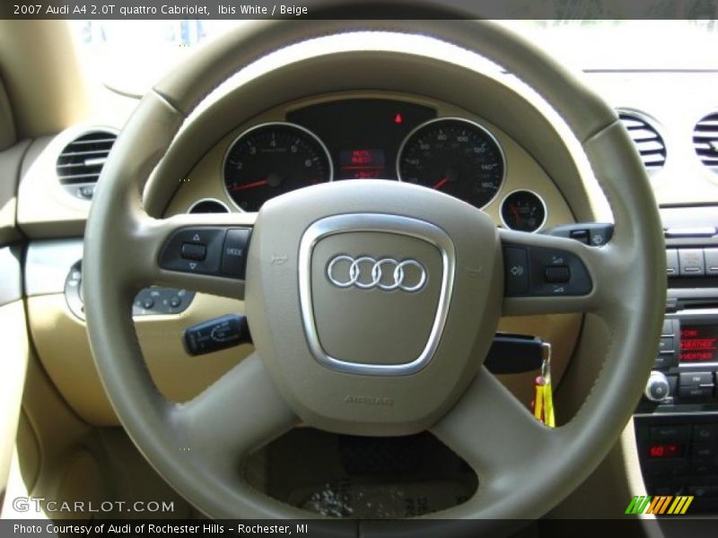 Ibis White / Beige 2007 Audi A4 2.0T quattro Cabriolet