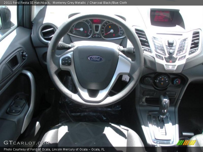 Monterey Grey Metallic / Charcoal Black/Blue Cloth 2011 Ford Fiesta SE Hatchback