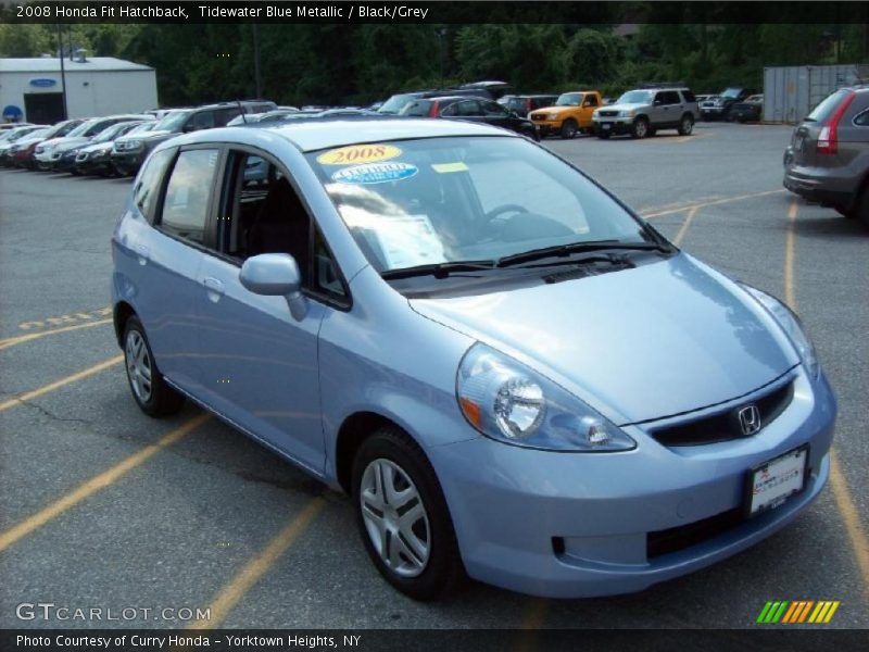 Tidewater Blue Metallic / Black/Grey 2008 Honda Fit Hatchback