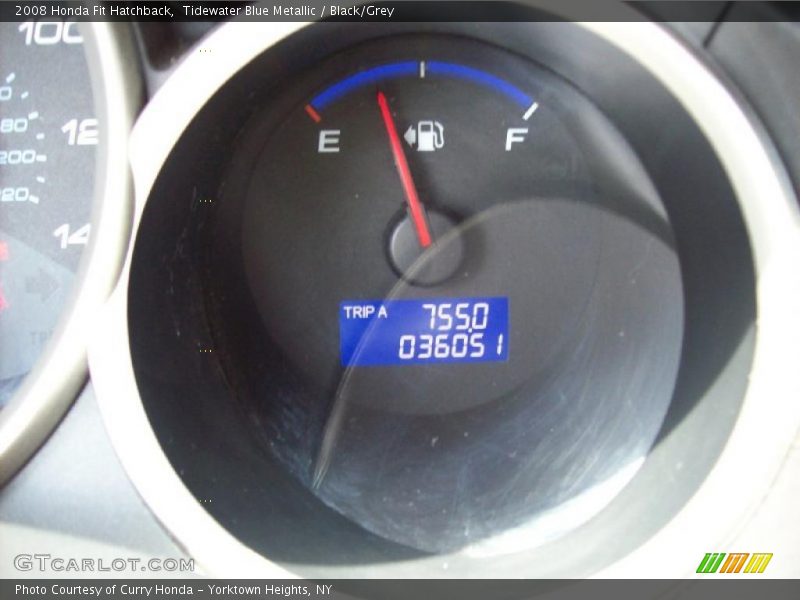Tidewater Blue Metallic / Black/Grey 2008 Honda Fit Hatchback