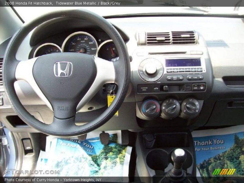 Tidewater Blue Metallic / Black/Grey 2008 Honda Fit Hatchback