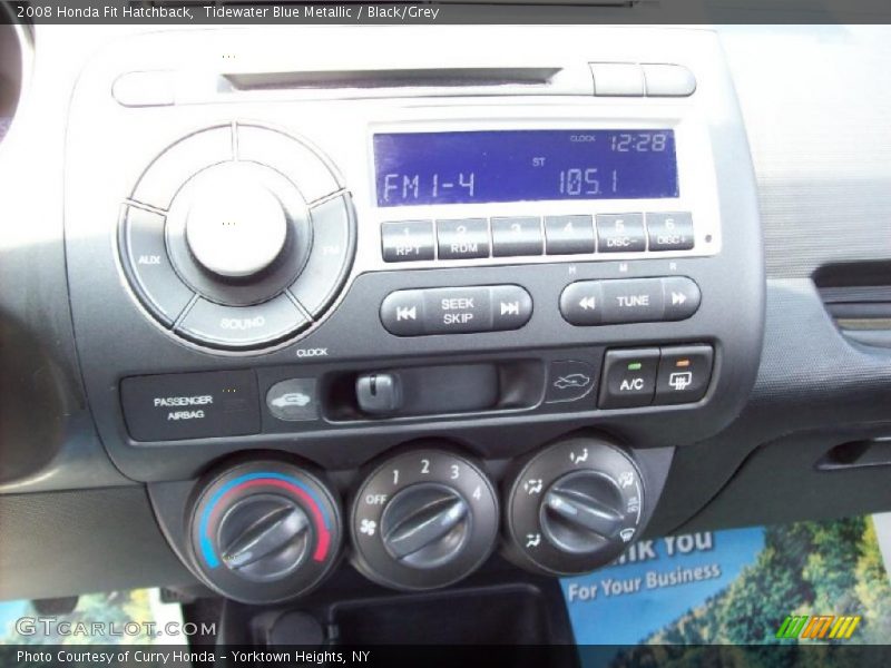 Tidewater Blue Metallic / Black/Grey 2008 Honda Fit Hatchback