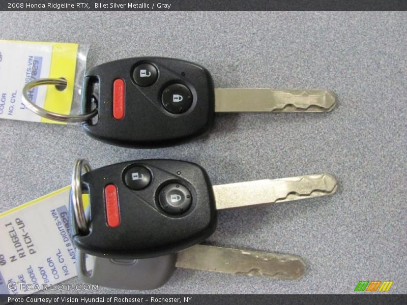 Billet Silver Metallic / Gray 2008 Honda Ridgeline RTX