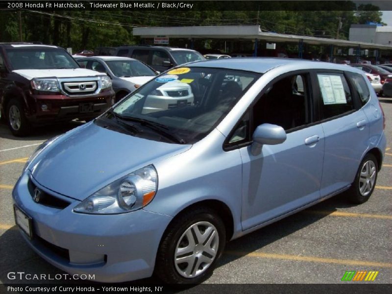 Tidewater Blue Metallic / Black/Grey 2008 Honda Fit Hatchback