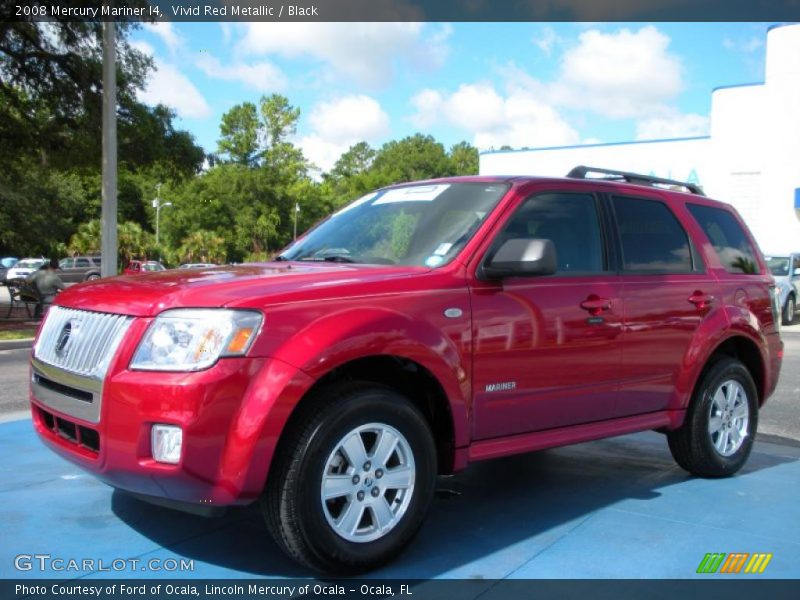 Vivid Red Metallic / Black 2008 Mercury Mariner I4