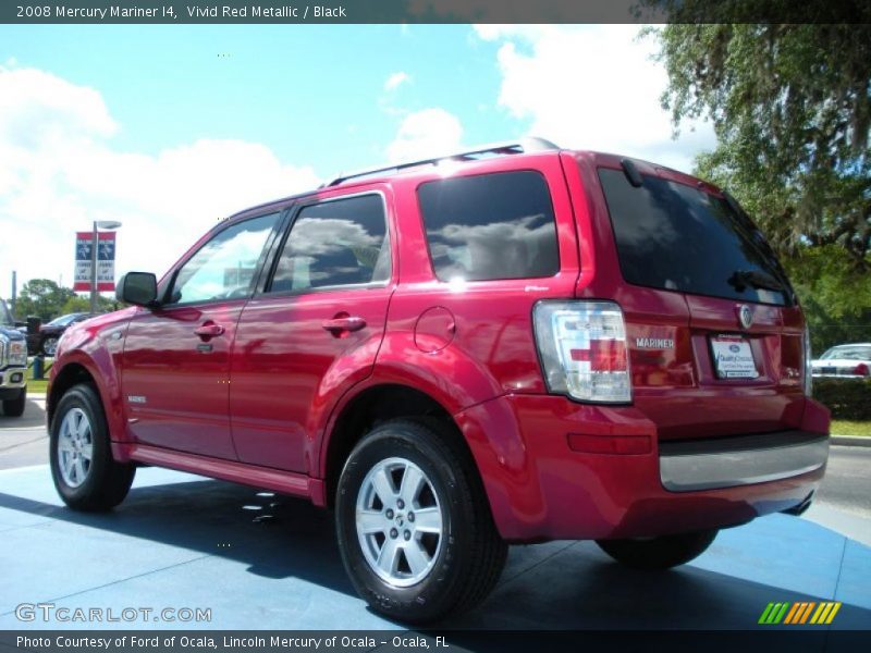 Vivid Red Metallic / Black 2008 Mercury Mariner I4