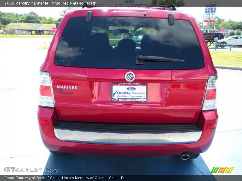 Vivid Red Metallic / Black 2008 Mercury Mariner I4