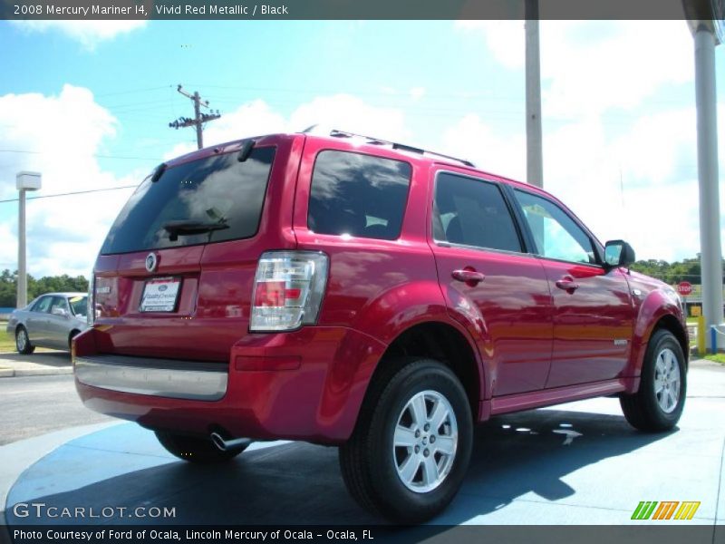 Vivid Red Metallic / Black 2008 Mercury Mariner I4