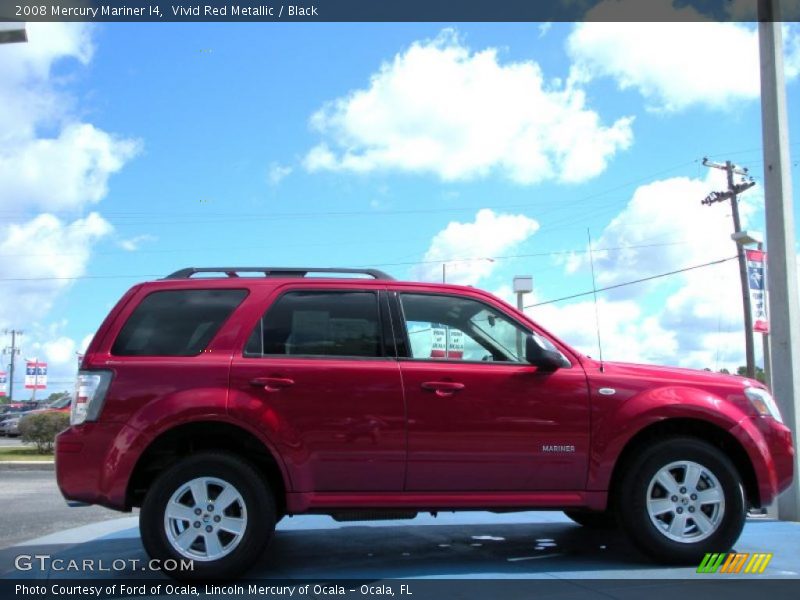 Vivid Red Metallic / Black 2008 Mercury Mariner I4