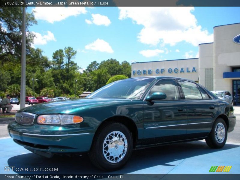 Jasper Green Metallic / Taupe 2002 Buick Century Limited