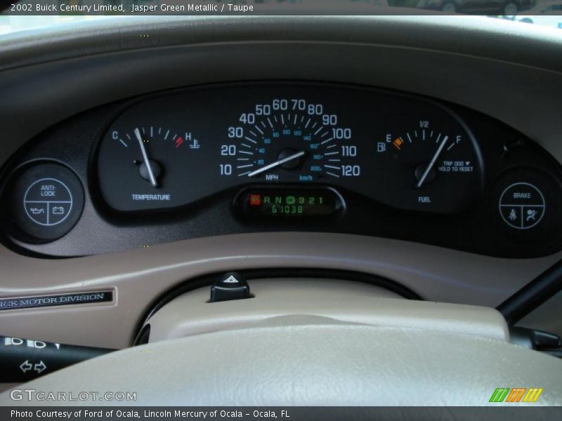 Jasper Green Metallic / Taupe 2002 Buick Century Limited