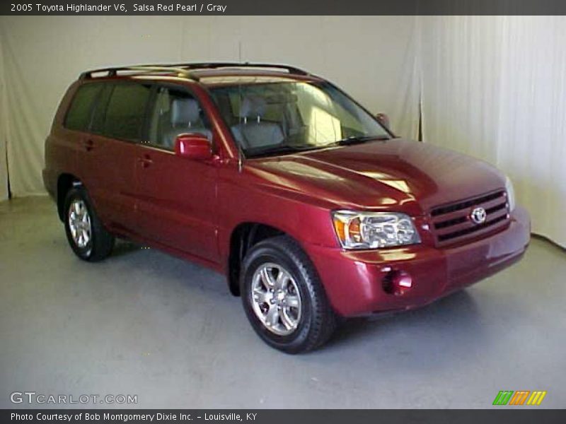 Salsa Red Pearl / Gray 2005 Toyota Highlander V6