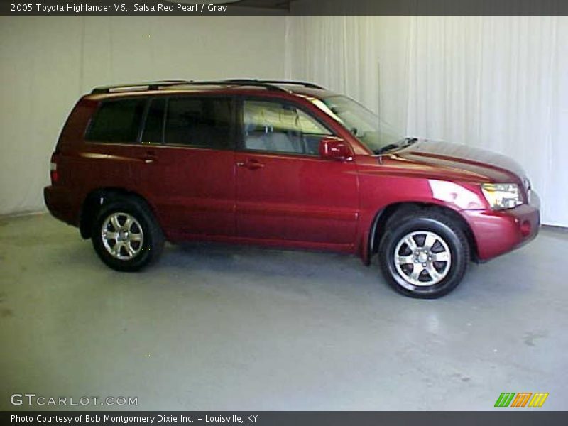 Salsa Red Pearl / Gray 2005 Toyota Highlander V6