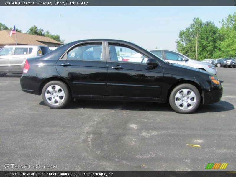 Ebony Black / Gray 2009 Kia Spectra EX Sedan