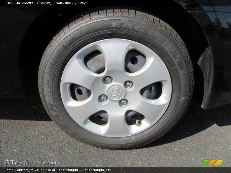 Ebony Black / Gray 2009 Kia Spectra EX Sedan