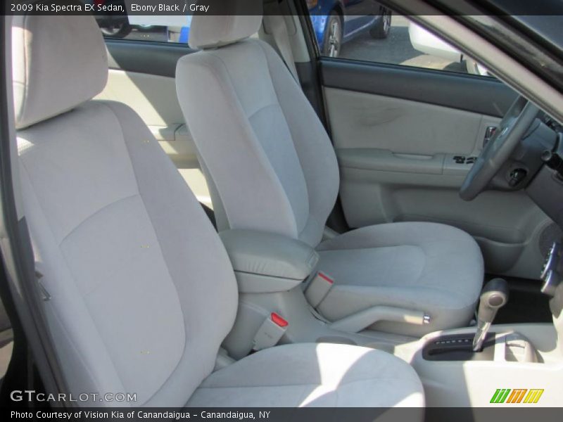 Ebony Black / Gray 2009 Kia Spectra EX Sedan