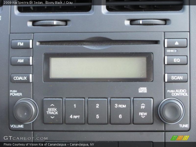 Ebony Black / Gray 2009 Kia Spectra EX Sedan