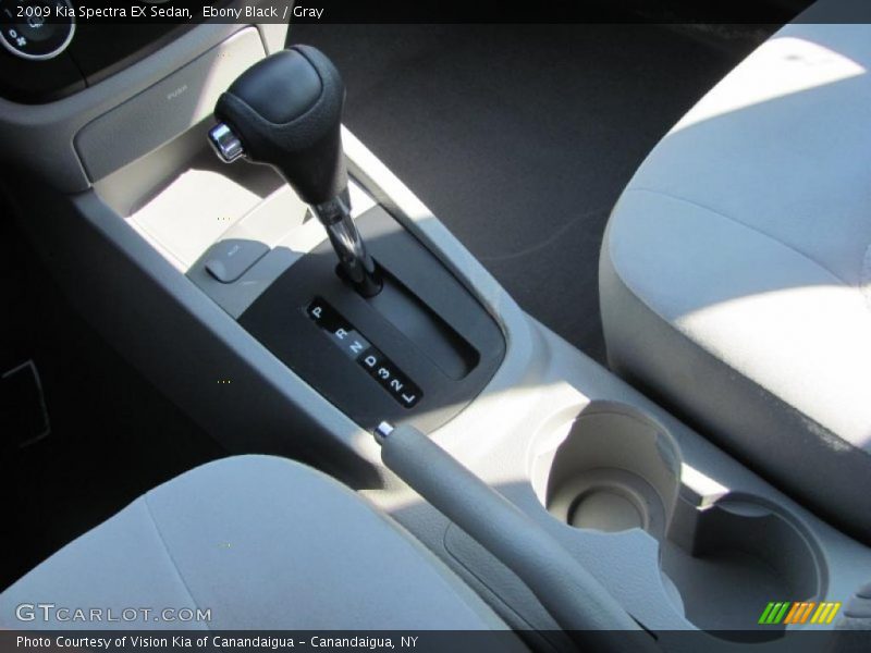 Ebony Black / Gray 2009 Kia Spectra EX Sedan