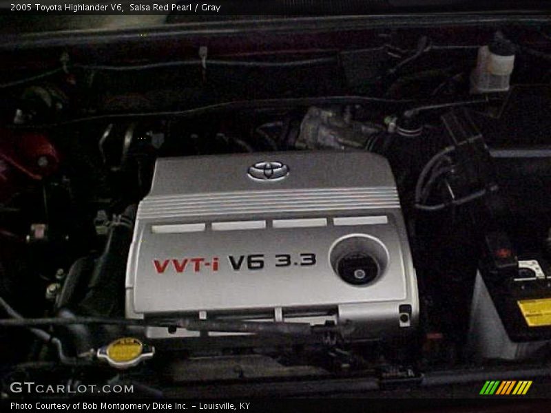 Salsa Red Pearl / Gray 2005 Toyota Highlander V6