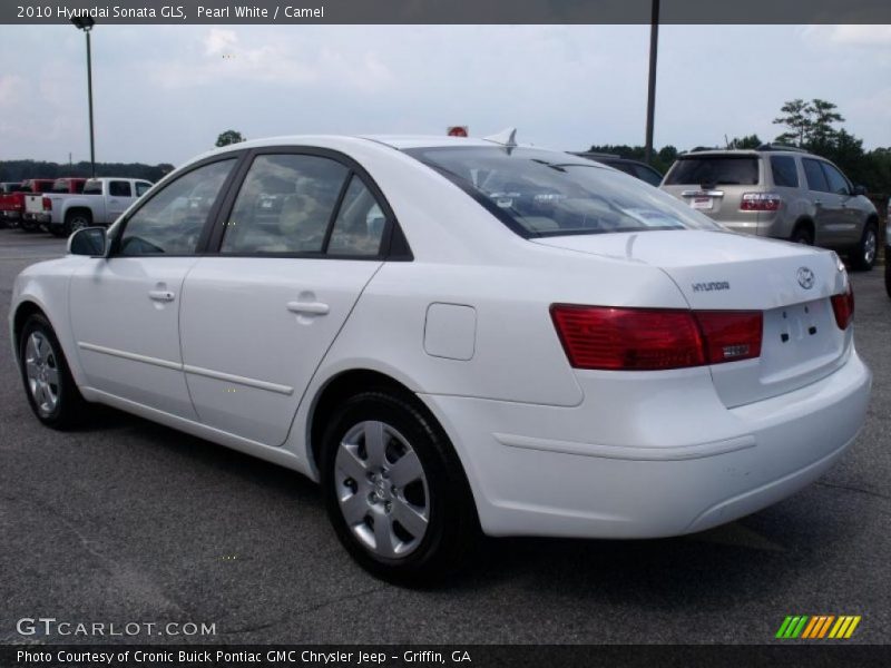 Pearl White / Camel 2010 Hyundai Sonata GLS
