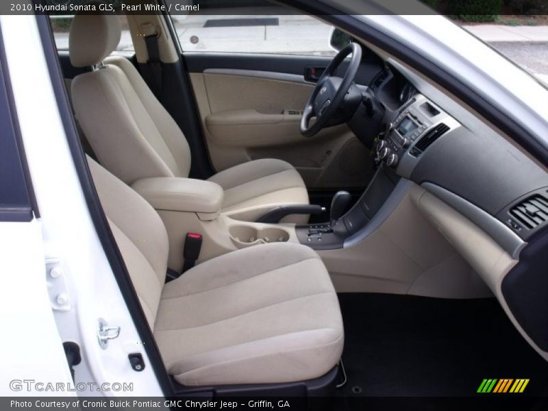 Pearl White / Camel 2010 Hyundai Sonata GLS