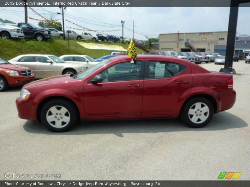 Inferno Red Crystal Pearl / Dark Slate Gray 2009 Dodge Avenger SE