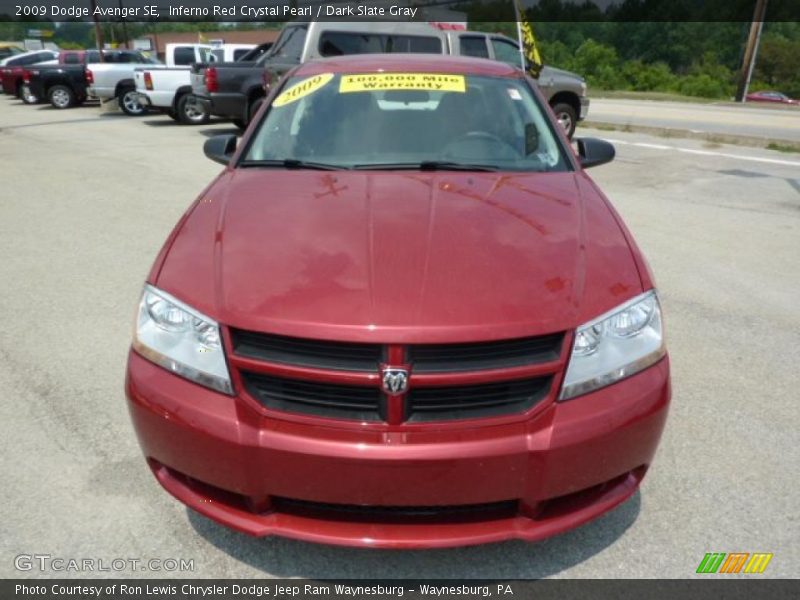 Inferno Red Crystal Pearl / Dark Slate Gray 2009 Dodge Avenger SE
