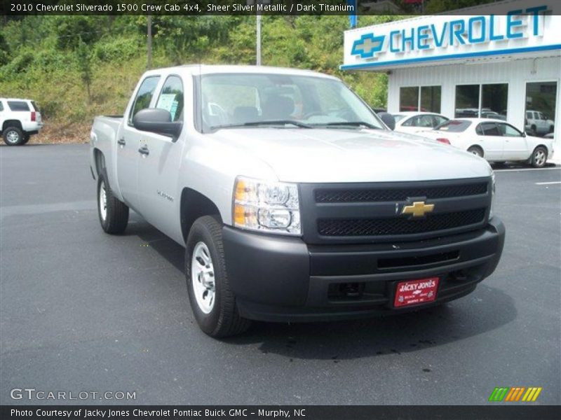 Sheer Silver Metallic / Dark Titanium 2010 Chevrolet Silverado 1500 Crew Cab 4x4