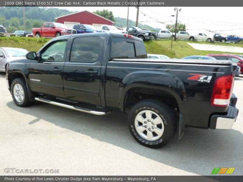 Carbon Black Metallic / Cocoa/Light Cashmere 2009 GMC Sierra 1500 SLT Crew Cab 4x4