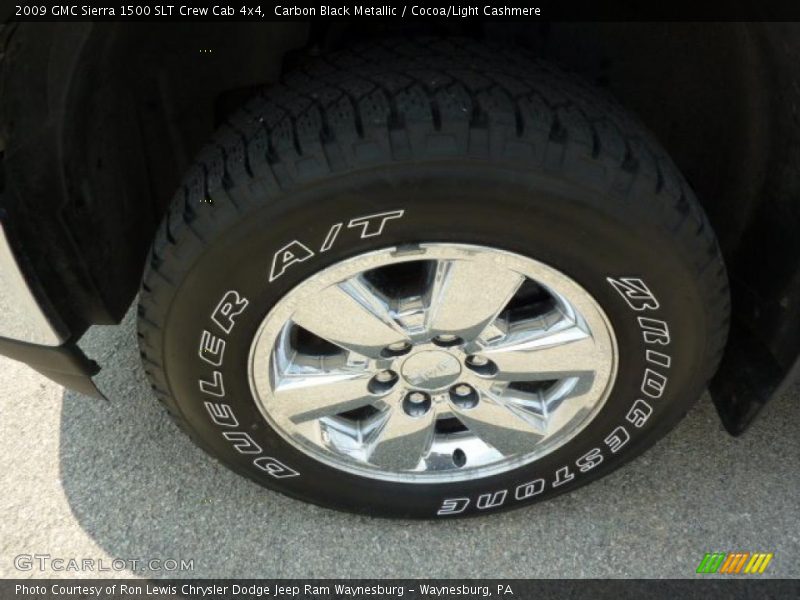 Carbon Black Metallic / Cocoa/Light Cashmere 2009 GMC Sierra 1500 SLT Crew Cab 4x4