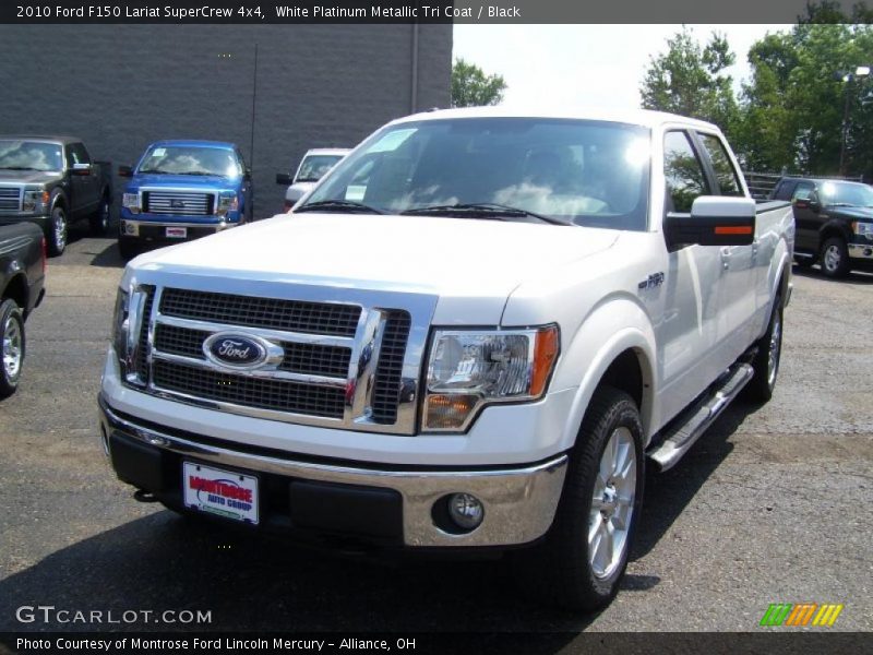 White Platinum Metallic Tri Coat / Black 2010 Ford F150 Lariat SuperCrew 4x4