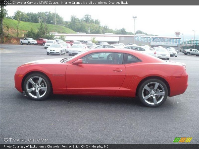 Inferno Orange Metallic / Inferno Orange/Black 2011 Chevrolet Camaro LT/RS Coupe