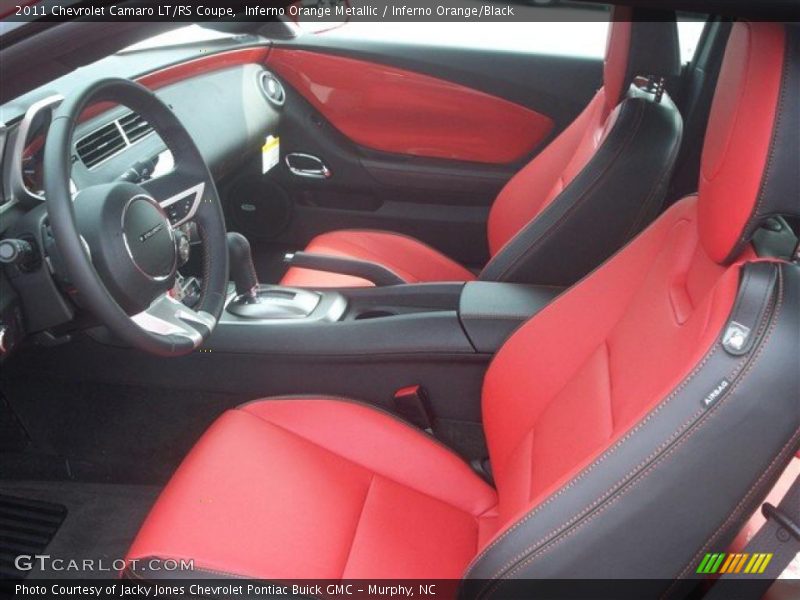 Inferno Orange Metallic / Inferno Orange/Black 2011 Chevrolet Camaro LT/RS Coupe