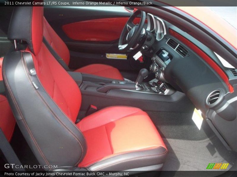 Inferno Orange Metallic / Inferno Orange/Black 2011 Chevrolet Camaro LT/RS Coupe