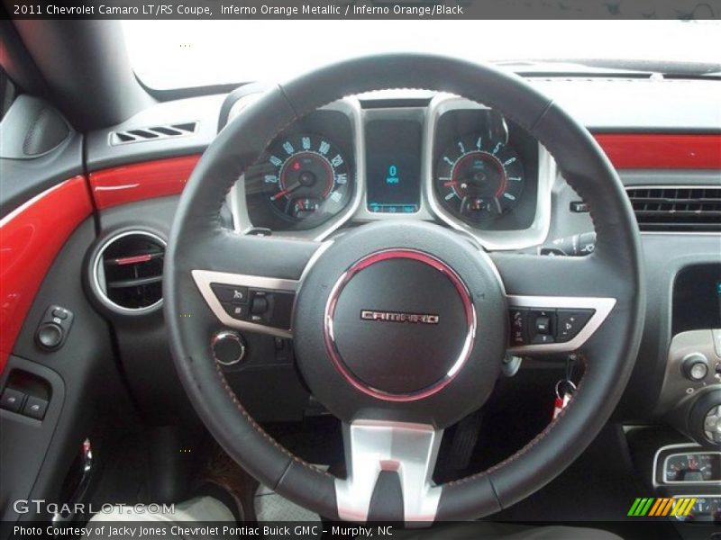 Inferno Orange Metallic / Inferno Orange/Black 2011 Chevrolet Camaro LT/RS Coupe