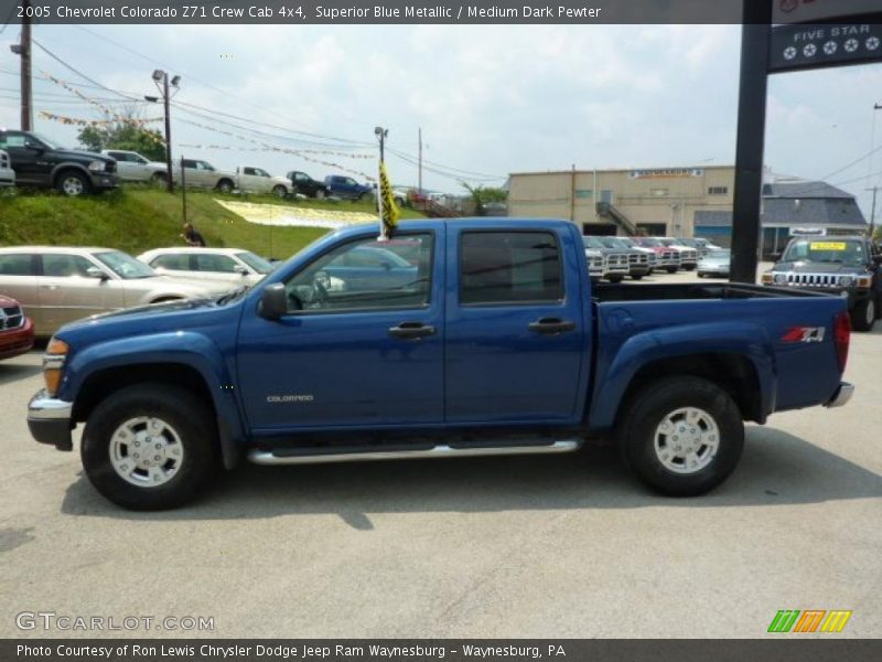 Superior Blue Metallic / Medium Dark Pewter 2005 Chevrolet Colorado Z71 Crew Cab 4x4