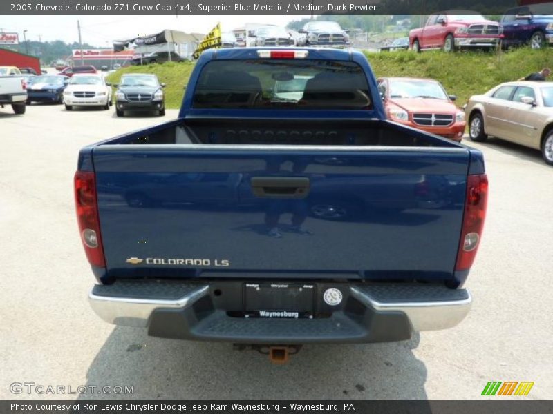 Superior Blue Metallic / Medium Dark Pewter 2005 Chevrolet Colorado Z71 Crew Cab 4x4