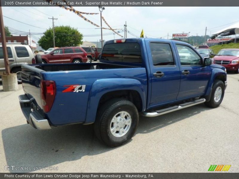 Superior Blue Metallic / Medium Dark Pewter 2005 Chevrolet Colorado Z71 Crew Cab 4x4