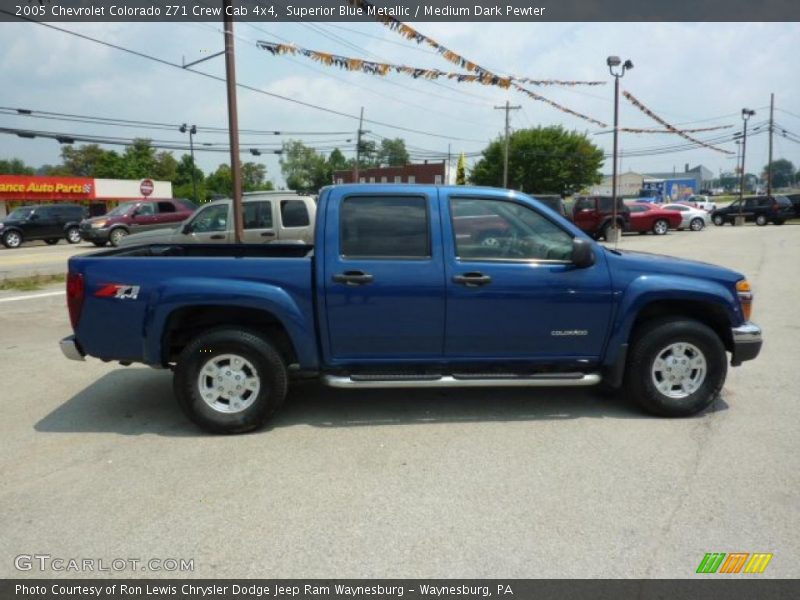 Superior Blue Metallic / Medium Dark Pewter 2005 Chevrolet Colorado Z71 Crew Cab 4x4