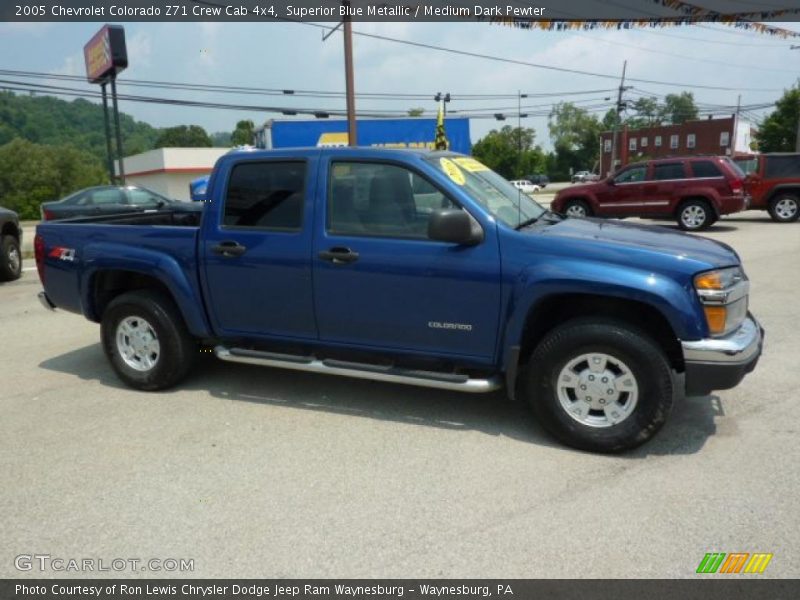 Superior Blue Metallic / Medium Dark Pewter 2005 Chevrolet Colorado Z71 Crew Cab 4x4