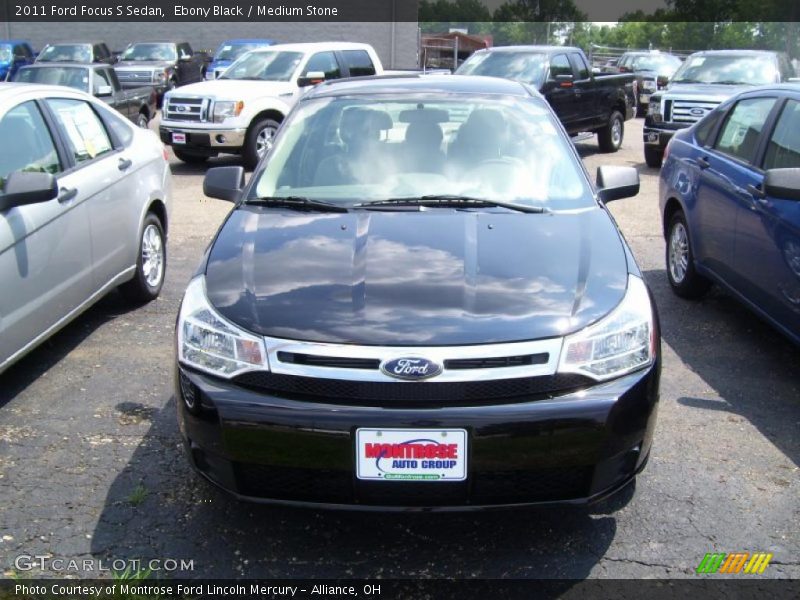 Ebony Black / Medium Stone 2011 Ford Focus S Sedan