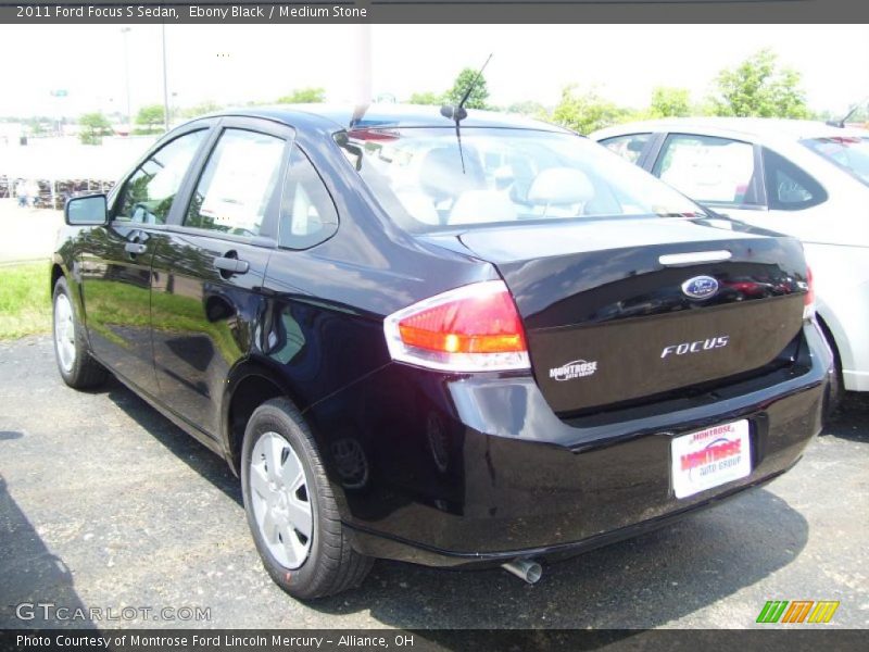 Ebony Black / Medium Stone 2011 Ford Focus S Sedan