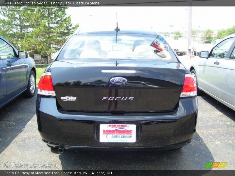 Ebony Black / Medium Stone 2011 Ford Focus S Sedan