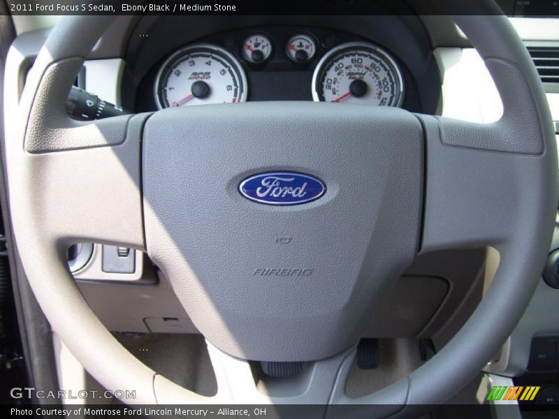 Ebony Black / Medium Stone 2011 Ford Focus S Sedan