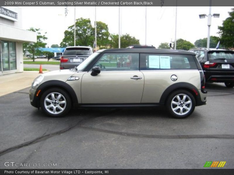 Sparkling Silver Metallic / Checkered Carbon Black/Black 2009 Mini Cooper S Clubman