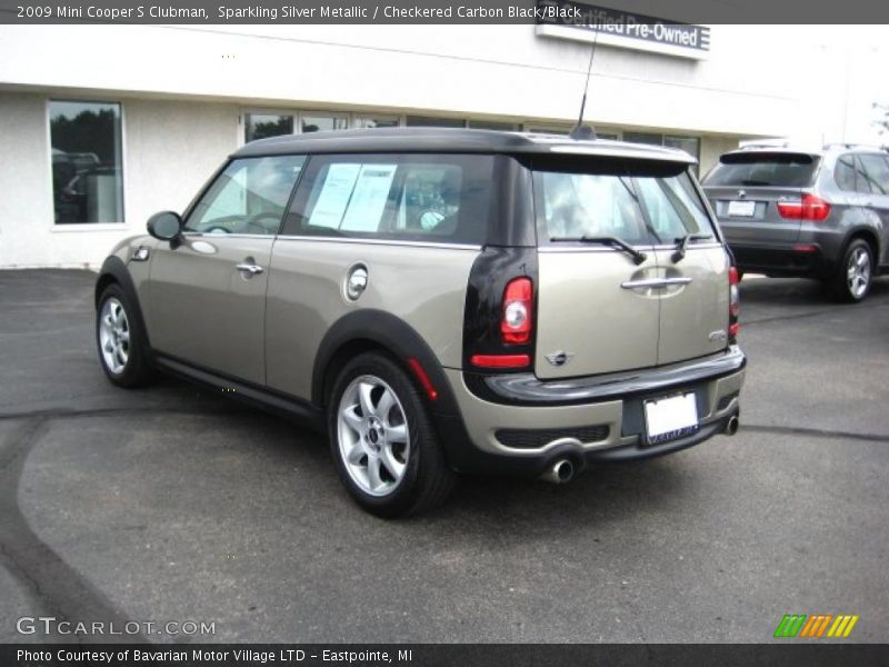 Sparkling Silver Metallic / Checkered Carbon Black/Black 2009 Mini Cooper S Clubman