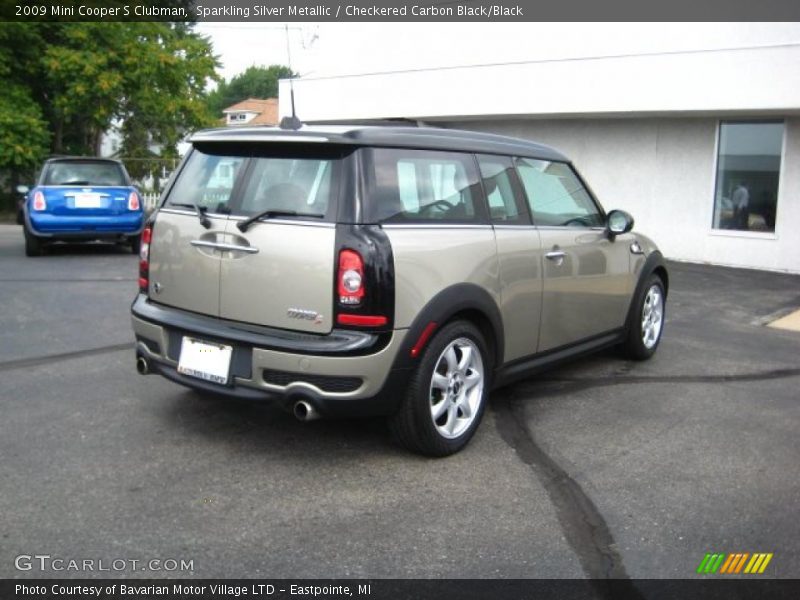 Sparkling Silver Metallic / Checkered Carbon Black/Black 2009 Mini Cooper S Clubman