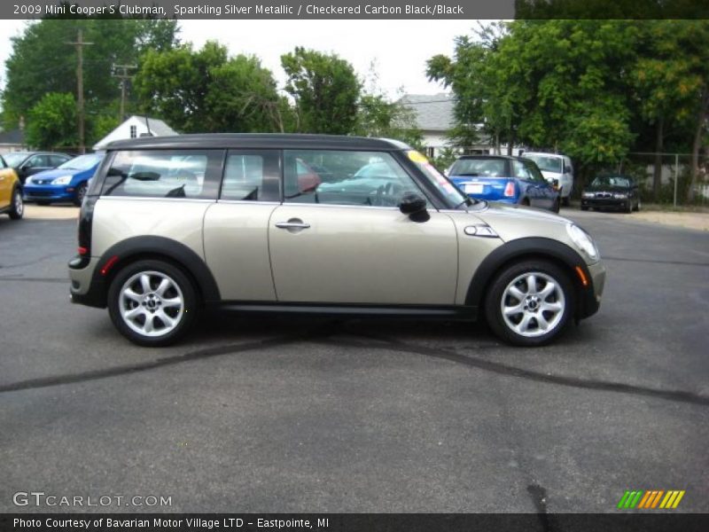Sparkling Silver Metallic / Checkered Carbon Black/Black 2009 Mini Cooper S Clubman